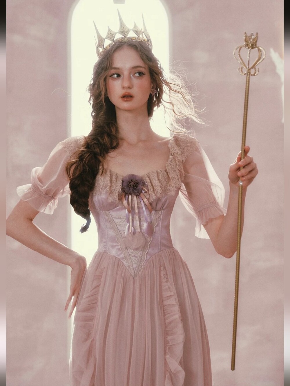 Lacemade Violet Mandarin Duck Princess Corset Dress- XS - Picture 4 of 10